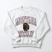 MONTANA GRIZZLIES BIG PLAY ENERGY EMBOSSED STAR CREWNECK