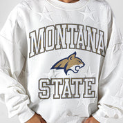MONTANA STATE BOBCATS BIG PLAY ENERGY EMBOSSED STAR CREWNECK
