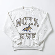 MONTANA STATE BOBCATS BIG PLAY ENERGY EMBOSSED STAR CREWNECK
