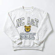 NORTH CAROLINA A&T STATE AGGIES BIG PLAY ENERGY EMBOSSED STAR CREWNECK