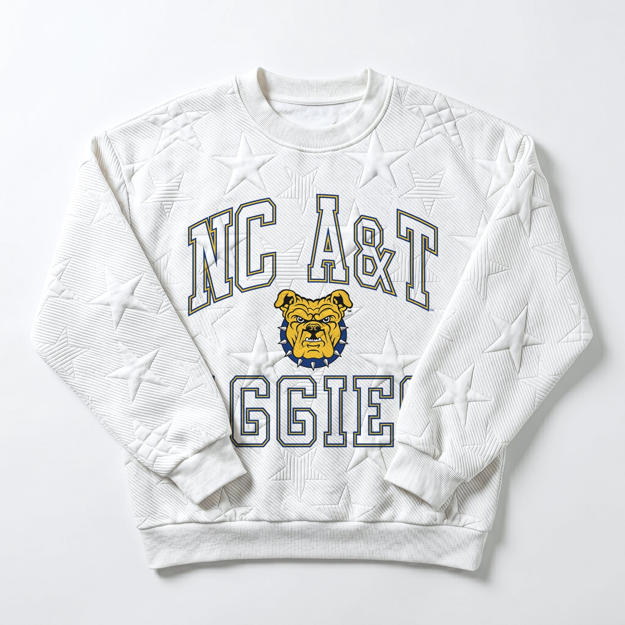 NORTH CAROLINA A&T STATE AGGIES BIG PLAY ENERGY EMBOSSED STAR CREWNECK