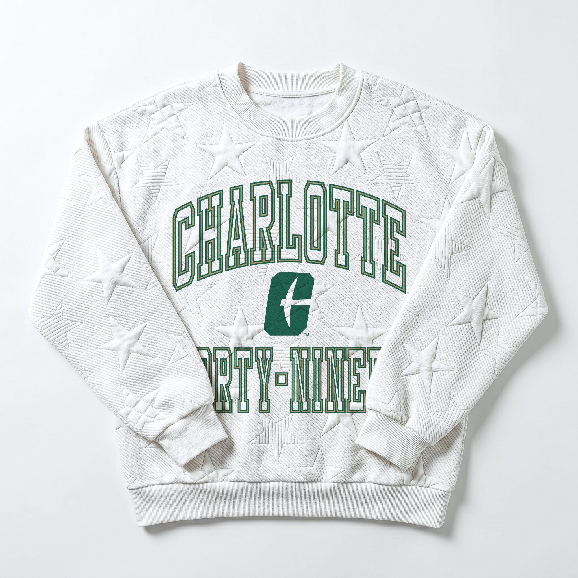 CHARLOTTE 49ERS BIG PLAY ENERGY EMBOSSED STAR CREWNECK