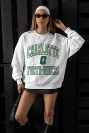 CHARLOTTE 49ERS BIG PLAY ENERGY EMBOSSED STAR CREWNECK
