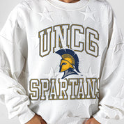 UNC GREENSBORO SPARTANS BIG PLAY ENERGY EMBOSSED STAR CREWNECK