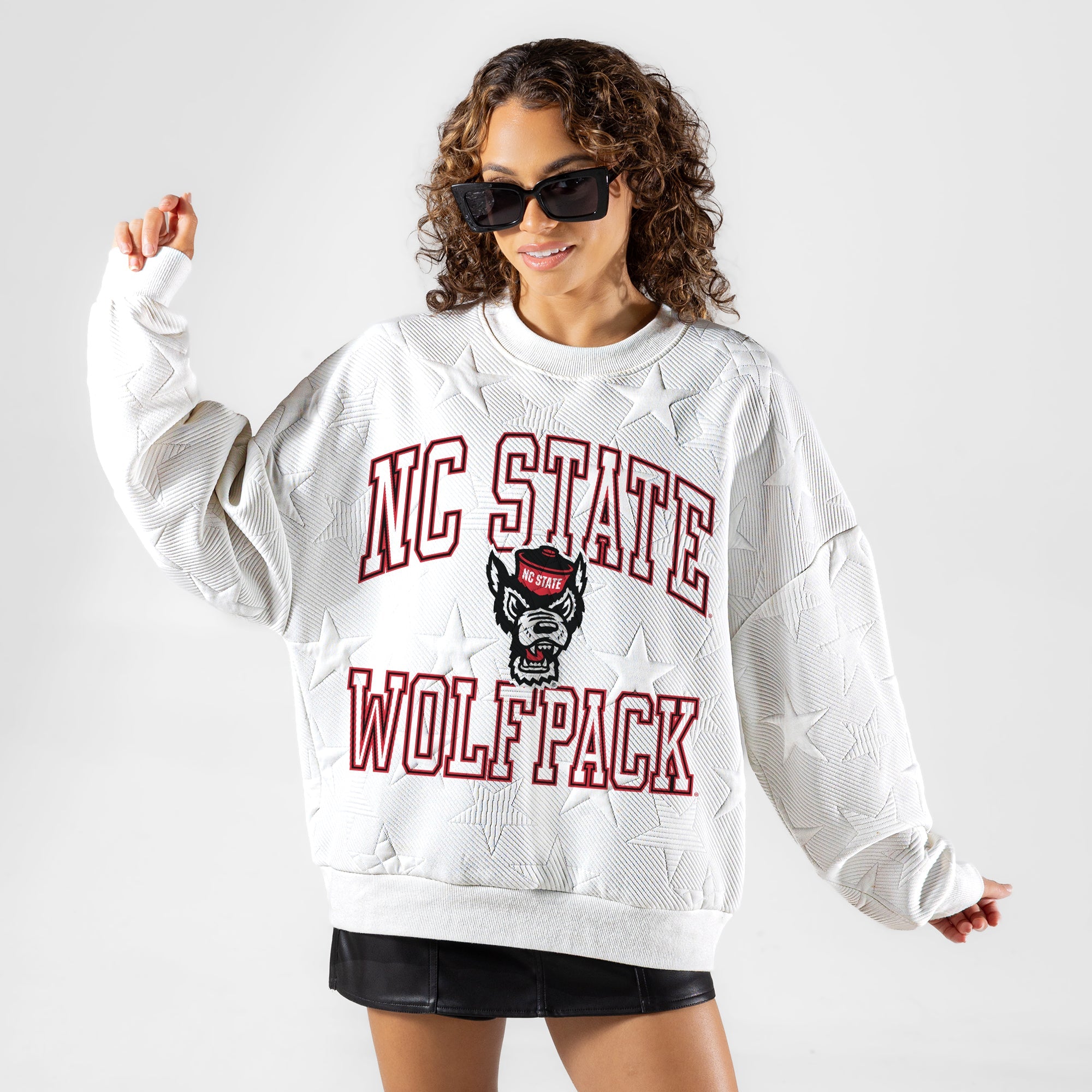 NORTH CAROLINA STATE WOLFPACK BIG PLAY ENERGY EMBOSSED STAR CREWNECK