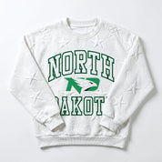 NORTH DAKOTA FIGHTING HAWKS BIG PLAY ENERGY EMBOSSED STAR CREWNECK