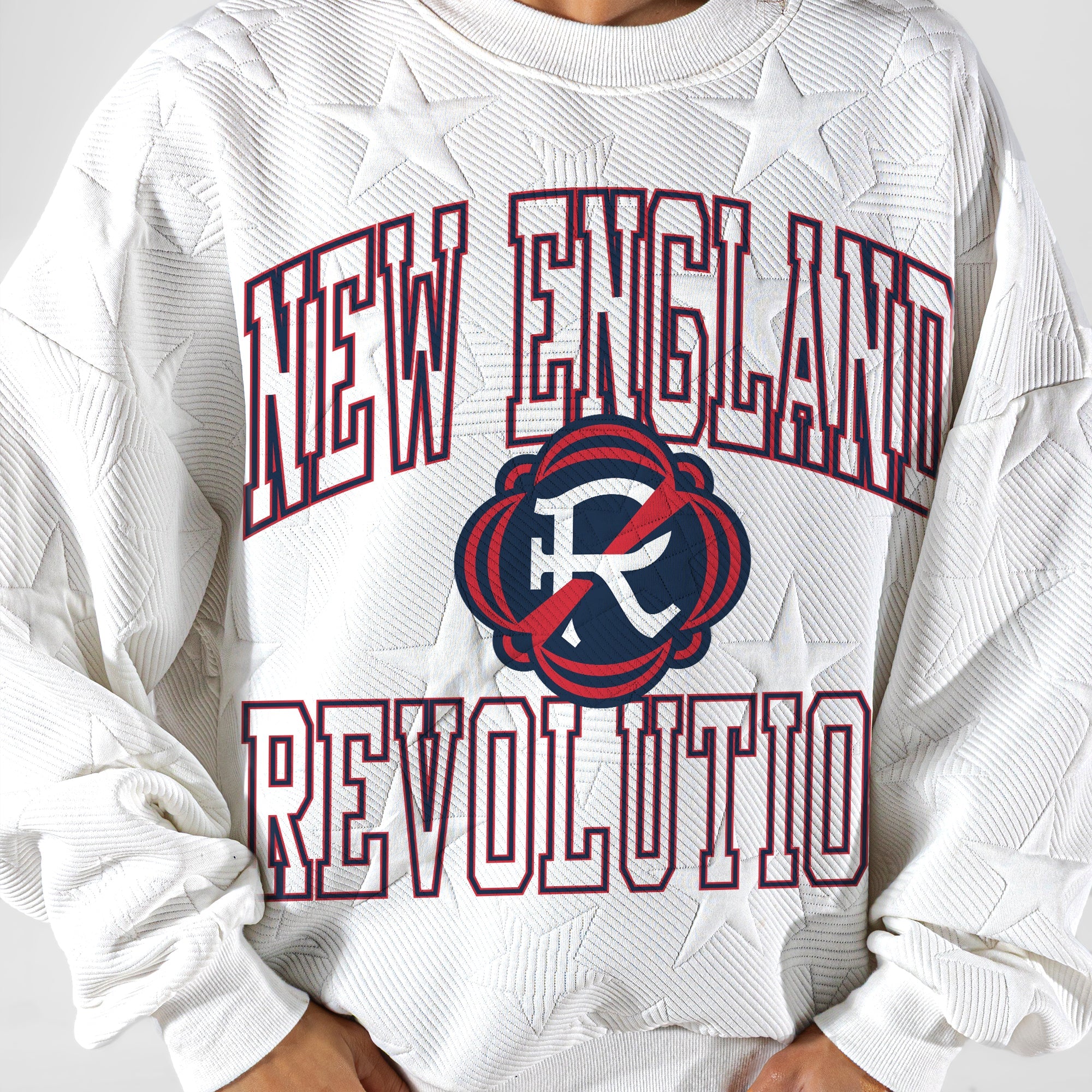 NEW ENGLAND REVOLUTION BIG PLAY ENERGY EMBOSSED STAR CREWNECK