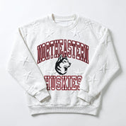 NORTHEASTERN HUSKIES BIG PLAY ENERGY EMBOSSED STAR CREWNECK