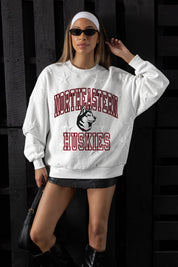 NORTHEASTERN HUSKIES BIG PLAY ENERGY EMBOSSED STAR CREWNECK