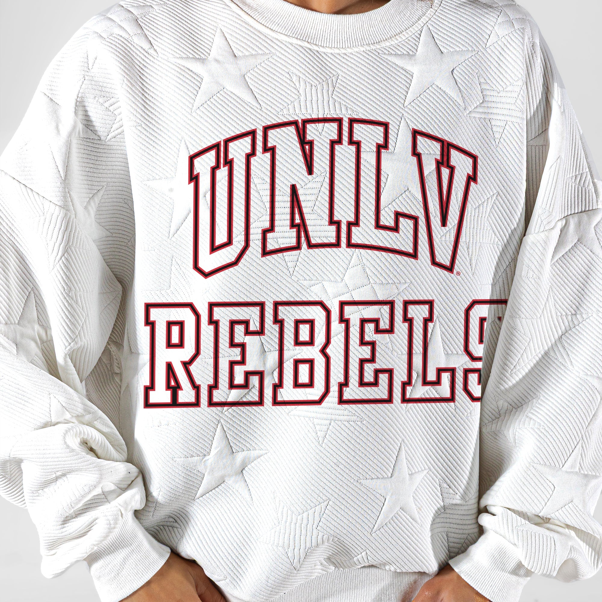 UNLV REBELS BIG PLAY ENERGY EMBOSSED STAR CREWNECK