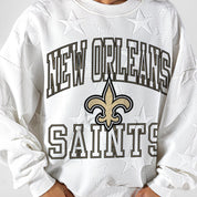 NEW ORLEANS SAINTS BIG PLAY ENERGY EMBOSSED STAR CREWNECK