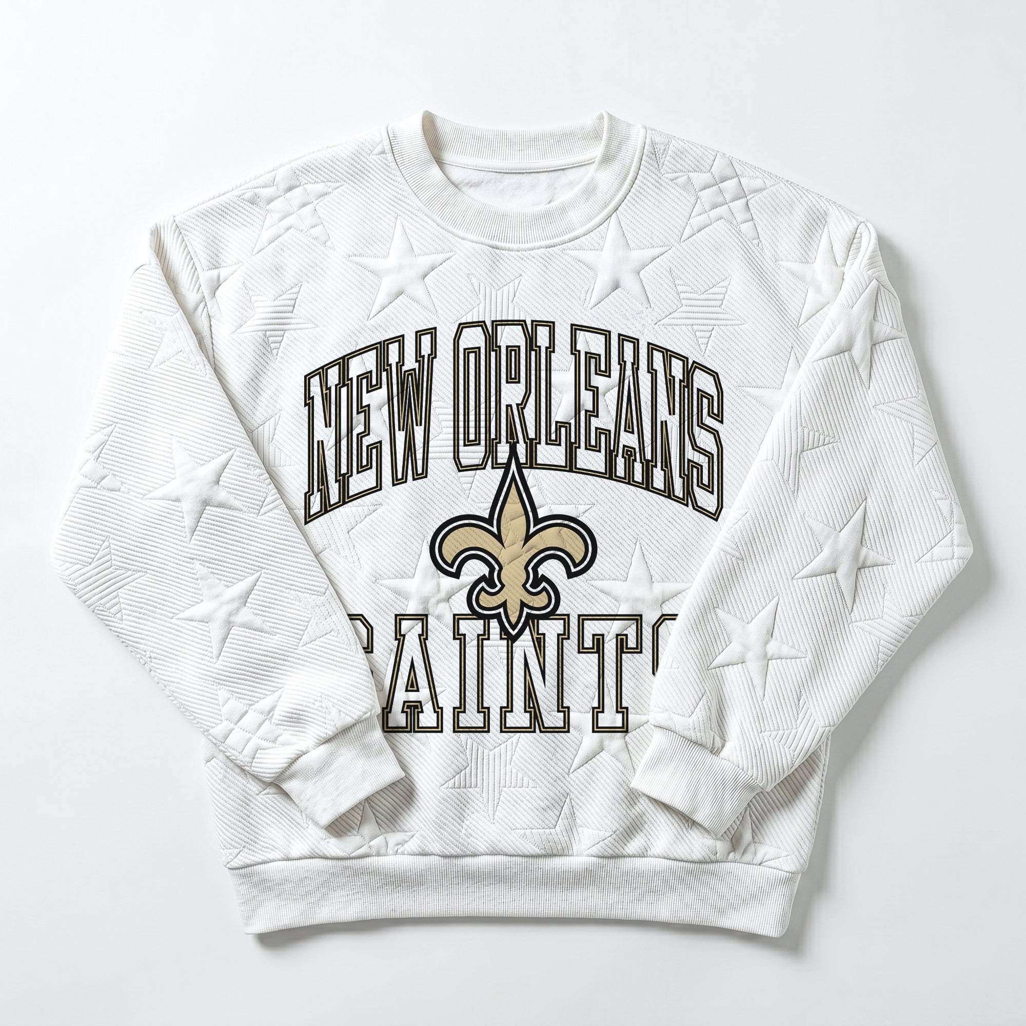NEW ORLEANS SAINTS BIG PLAY ENERGY EMBOSSED STAR CREWNECK