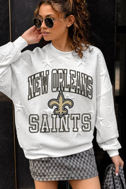 NEW ORLEANS SAINTS BIG PLAY ENERGY EMBOSSED STAR CREWNECK