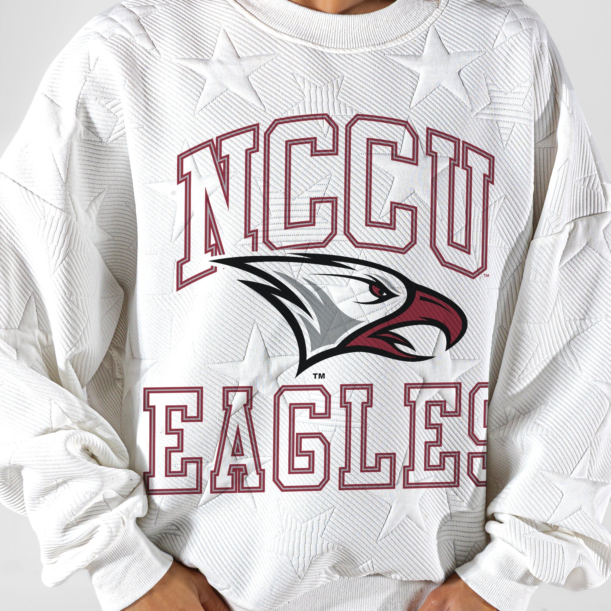 NORTH CAROLINA CENTRAL EAGLES BIG PLAY ENERGY EMBOSSED STAR CREWNECK