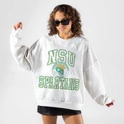 NORFOLK STATE SPARTANS BIG PLAY ENERGY EMBOSSED STAR CREWNECK