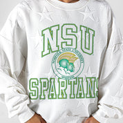 NORFOLK STATE SPARTANS BIG PLAY ENERGY EMBOSSED STAR CREWNECK