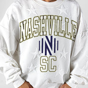 NASHVILLE SC BIG PLAY ENERGY EMBOSSED STAR CREWNECK