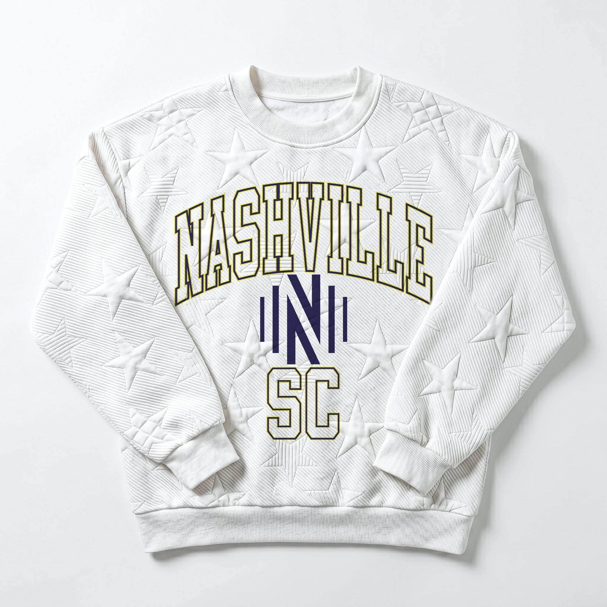 NASHVILLE SC BIG PLAY ENERGY EMBOSSED STAR CREWNECK