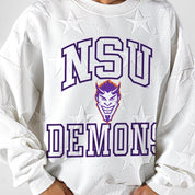NORTHWESTERN STATE DEMONS BIG PLAY ENERGY EMBOSSED STAR CREWNECK