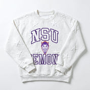 NORTHWESTERN STATE DEMONS BIG PLAY ENERGY EMBOSSED STAR CREWNECK