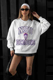 NORTHWESTERN STATE DEMONS BIG PLAY ENERGY EMBOSSED STAR CREWNECK