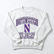 NORTHWESTERN WILDCATS BIG PLAY ENERGY EMBOSSED STAR CREWNECK