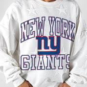 NEW YORK GIANTS BIG PLAY ENERGY EMBOSSED STAR CREWNECK