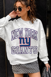 NEW YORK GIANTS BIG PLAY ENERGY EMBOSSED STAR CREWNECK