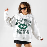 NEW YORK JETS BIG PLAY ENERGY EMBOSSED STAR CREWNECK