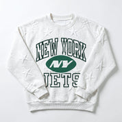 NEW YORK JETS BIG PLAY ENERGY EMBOSSED STAR CREWNECK