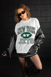 NEW YORK JETS BIG PLAY ENERGY EMBOSSED STAR CREWNECK