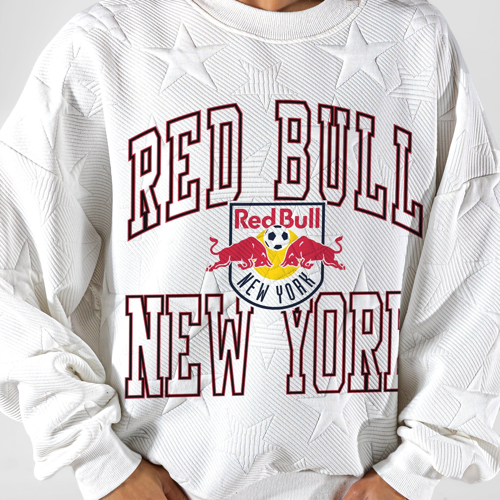 RED BULL NEW YORK BIG PLAY ENERGY EMBOSSED STAR CREWNECK