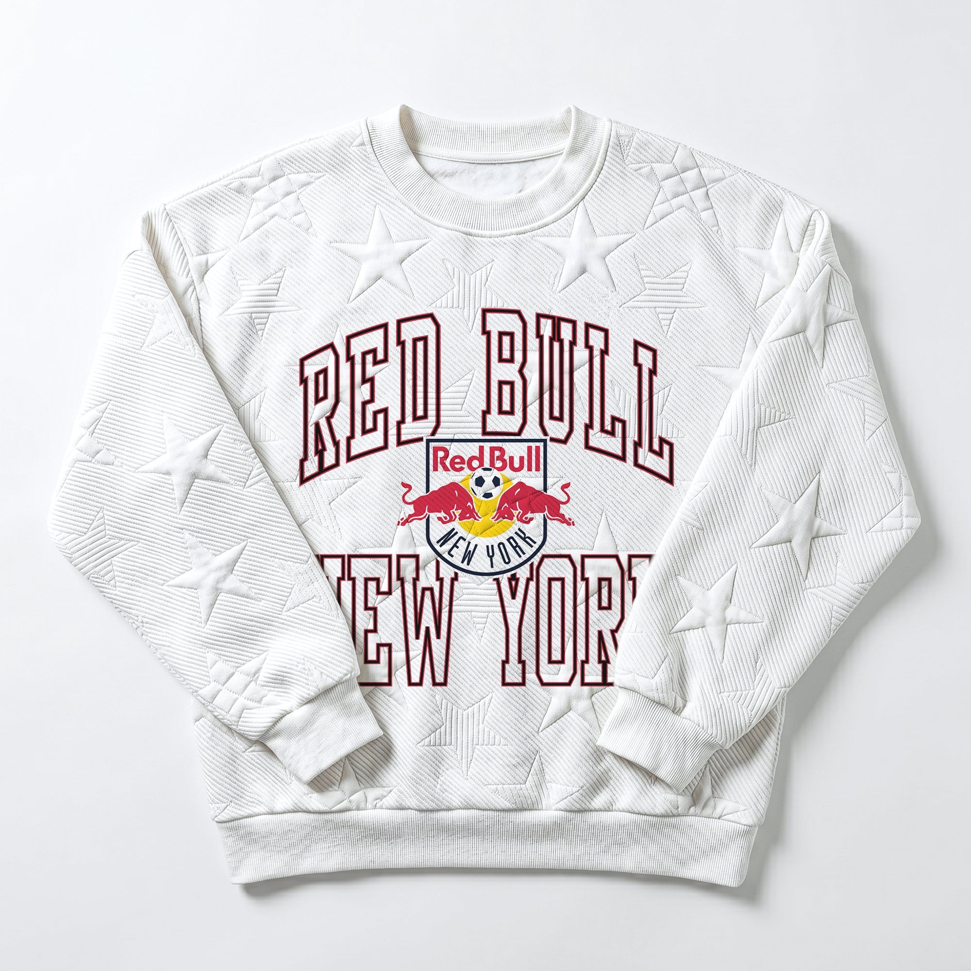 RED BULL NEW YORK BIG PLAY ENERGY EMBOSSED STAR CREWNECK