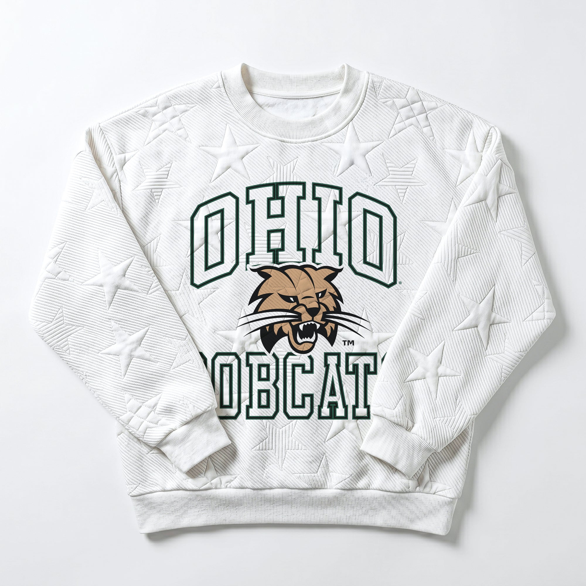 OHIO BOBCATS BIG PLAY ENERGY EMBOSSED STAR CREWNECK