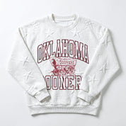 OKLAHOMA SOONERS BIG PLAY ENERGY EMBOSSED STAR CREWNECK