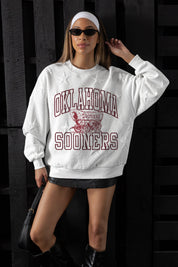 OKLAHOMA SOONERS BIG PLAY ENERGY EMBOSSED STAR CREWNECK