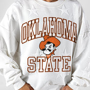 OKLAHOMA STATE COWBOYS BIG PLAY ENERGY EMBOSSED STAR CREWNECK
