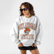 OKLAHOMA STATE COWBOYS BIG PLAY ENERGY EMBOSSED STAR CREWNECK