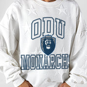 OLD DOMINION MONARCHS BIG PLAY ENERGY EMBOSSED STAR CREWNECK