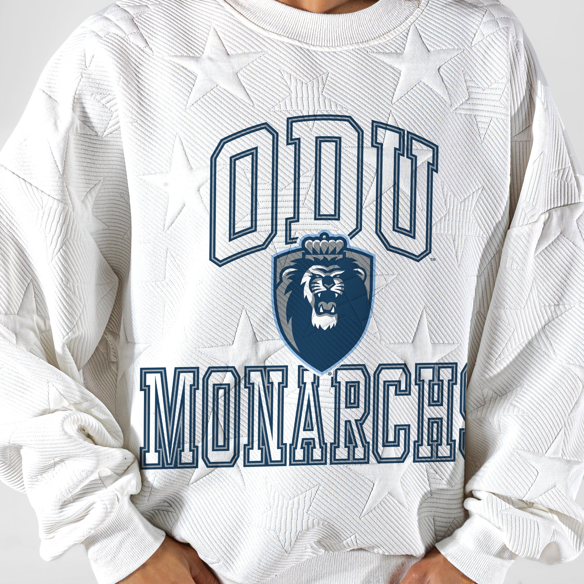 OLD DOMINION MONARCHS BIG PLAY ENERGY EMBOSSED STAR CREWNECK