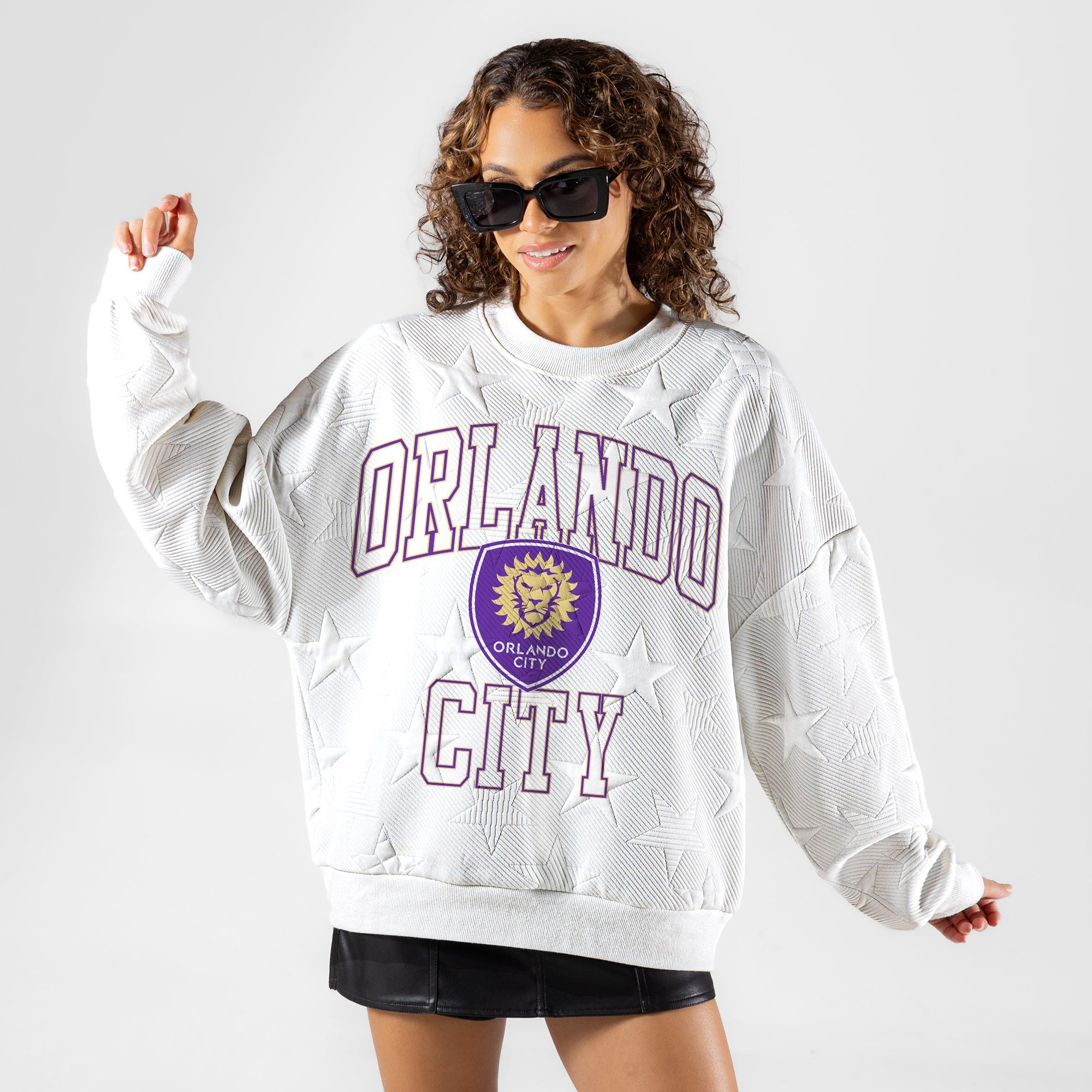 ORLANDO CITY SC BIG PLAY ENERGY EMBOSSED STAR CREWNECK