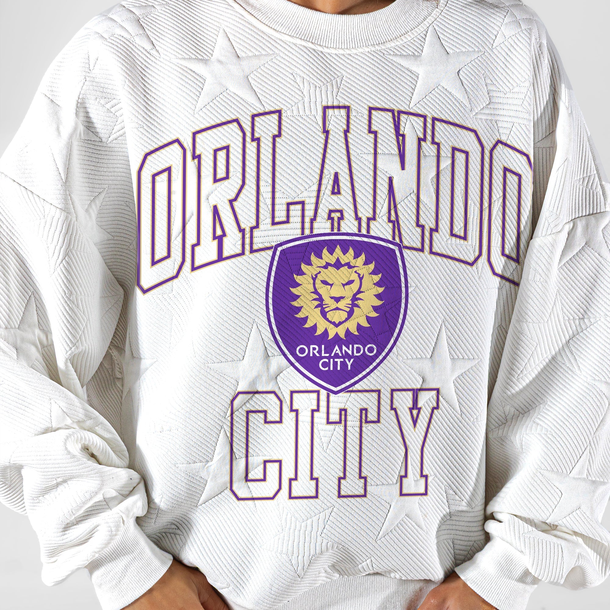 ORLANDO CITY SC BIG PLAY ENERGY EMBOSSED STAR CREWNECK