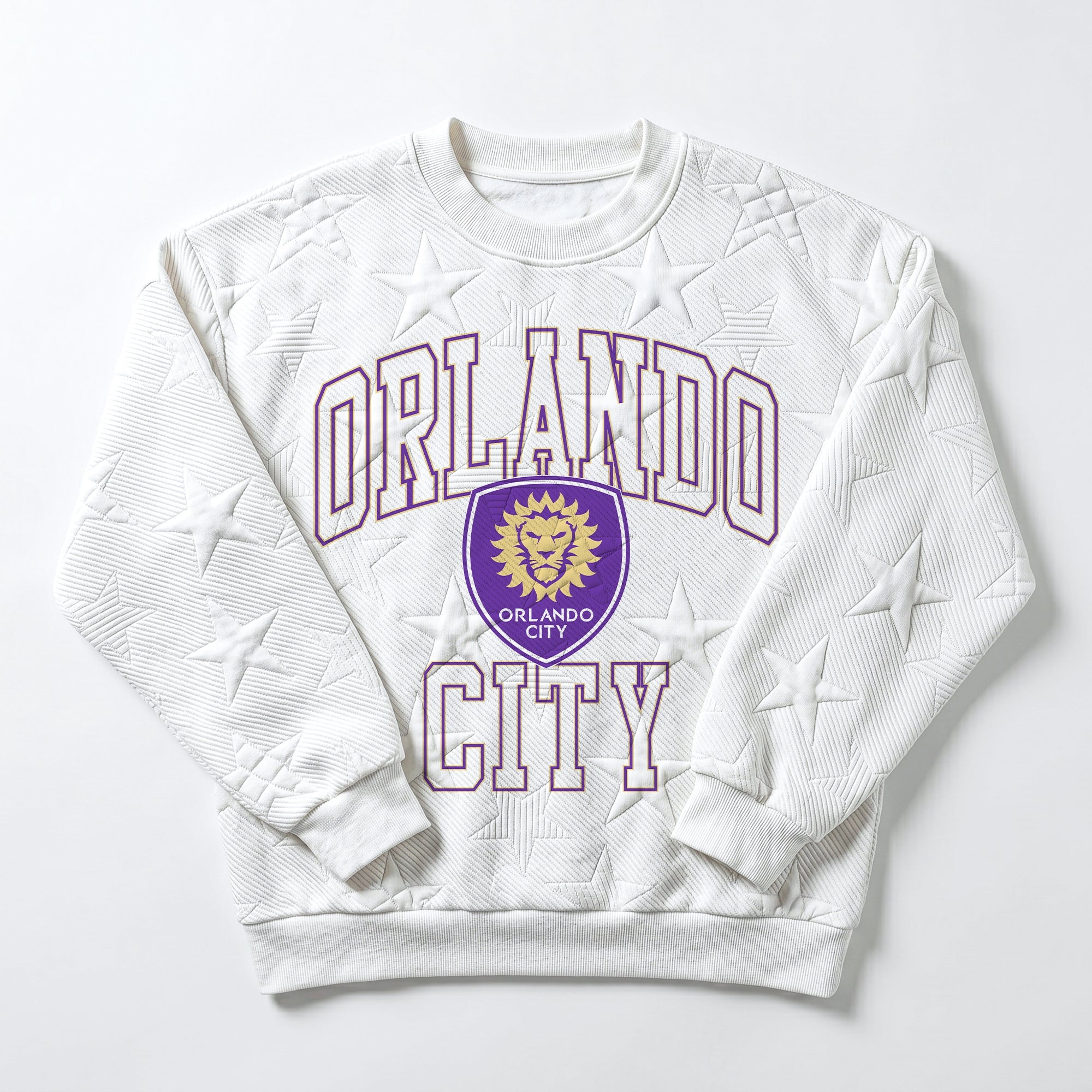 ORLANDO CITY SC BIG PLAY ENERGY EMBOSSED STAR CREWNECK