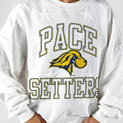 PACE SETTERS BIG PLAY ENERGY EMBOSSED STAR CREWNECK