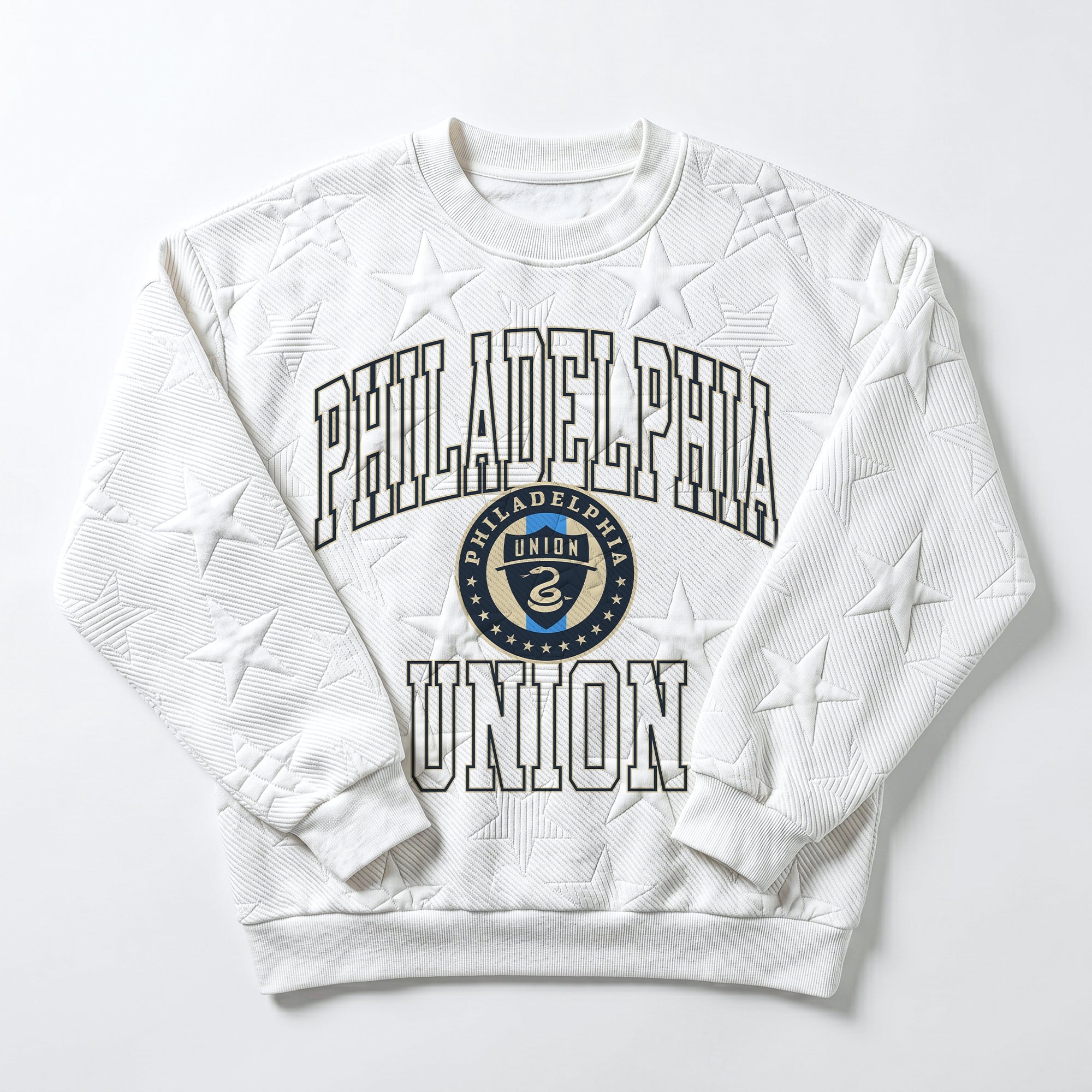 PHILADELPHIA UNION BIG PLAY ENERGY EMBOSSED STAR CREWNECK