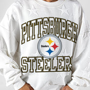 PITTSBURGH STEELERS BIG PLAY ENERGY EMBOSSED STAR CREWNECK