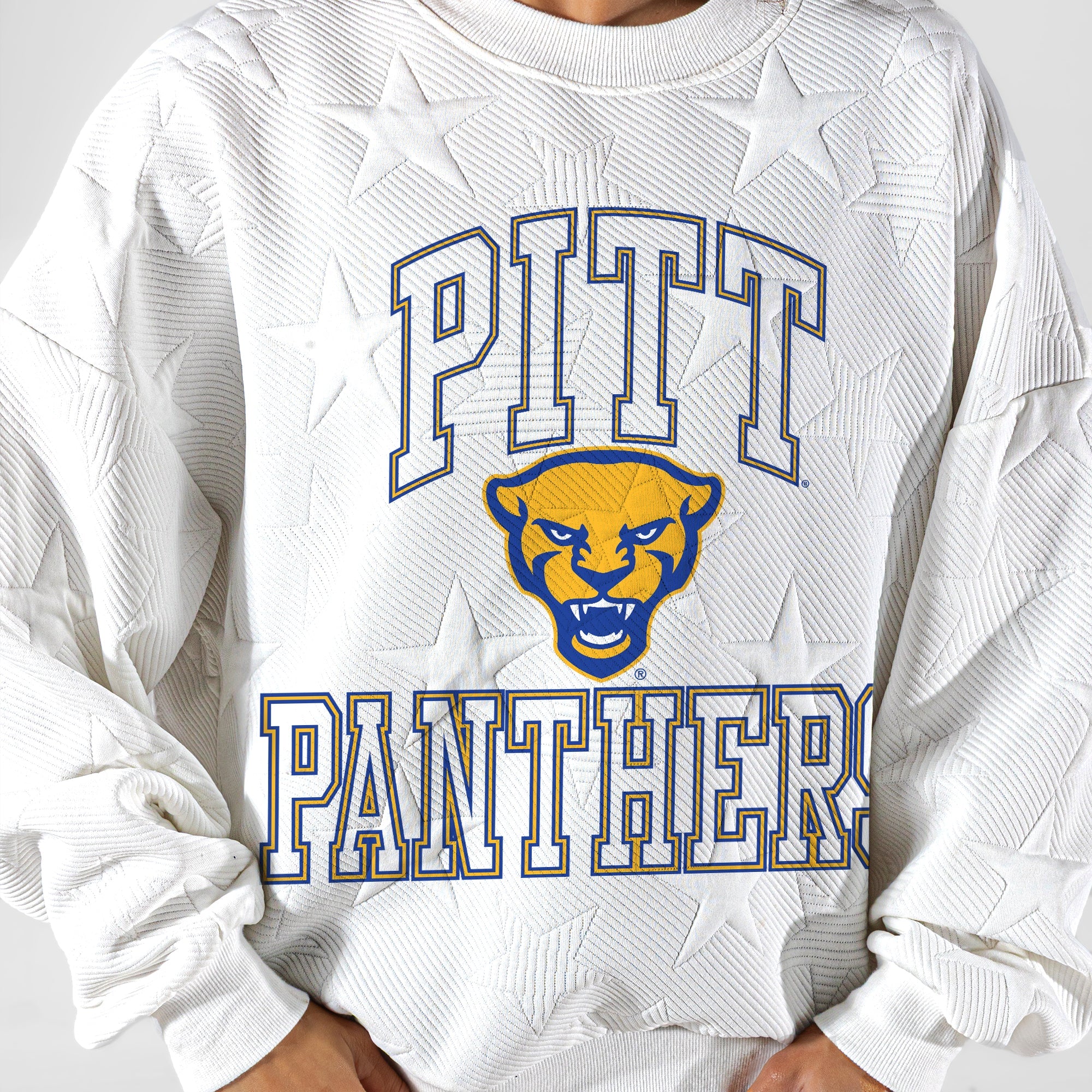 PITTSBURGH PANTHERS BIG PLAY ENERGY EMBOSSED STAR CREWNECK