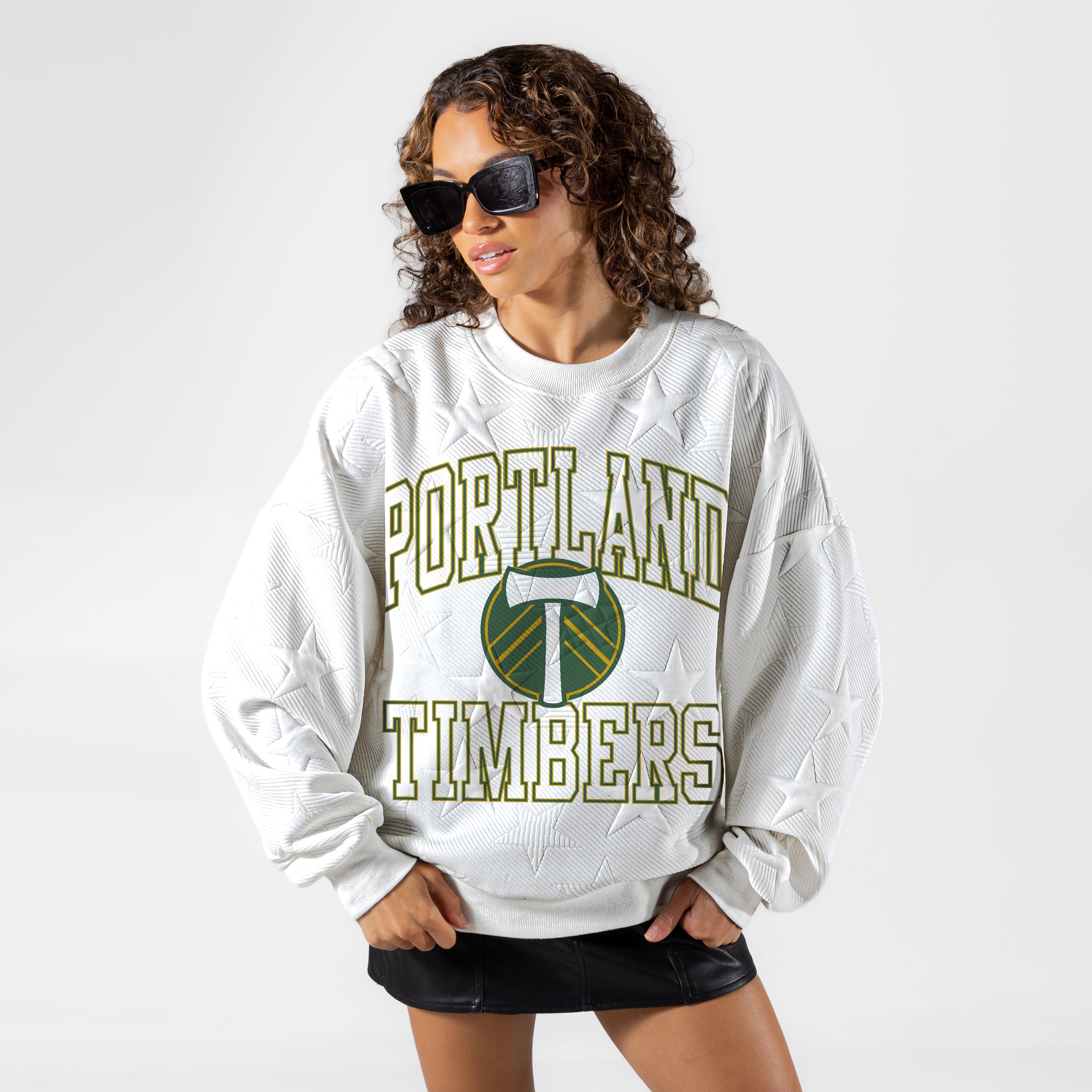 PORTLAND TIMBERS BIG PLAY ENERGY EMBOSSED STAR CREWNECK