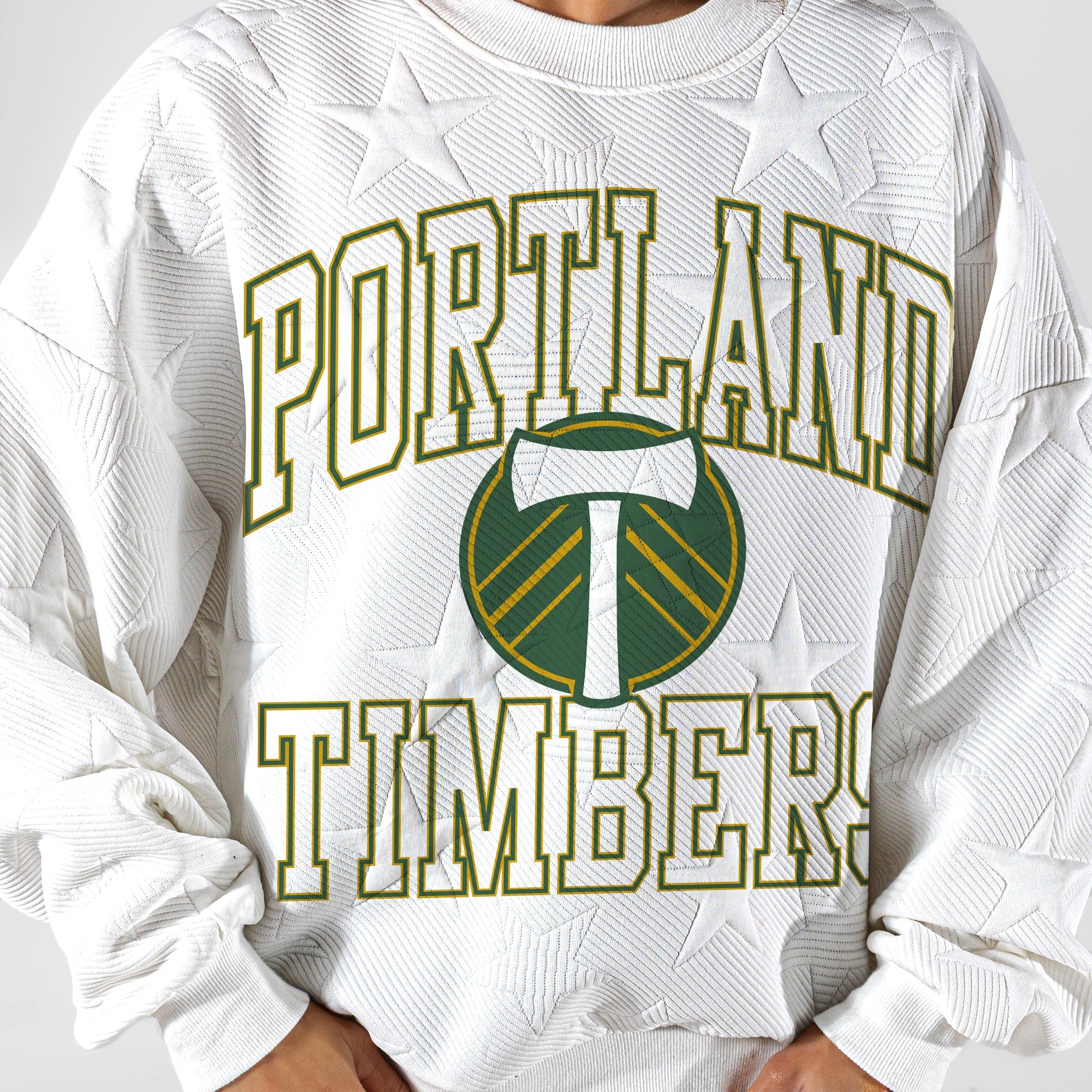 PORTLAND TIMBERS BIG PLAY ENERGY EMBOSSED STAR CREWNECK