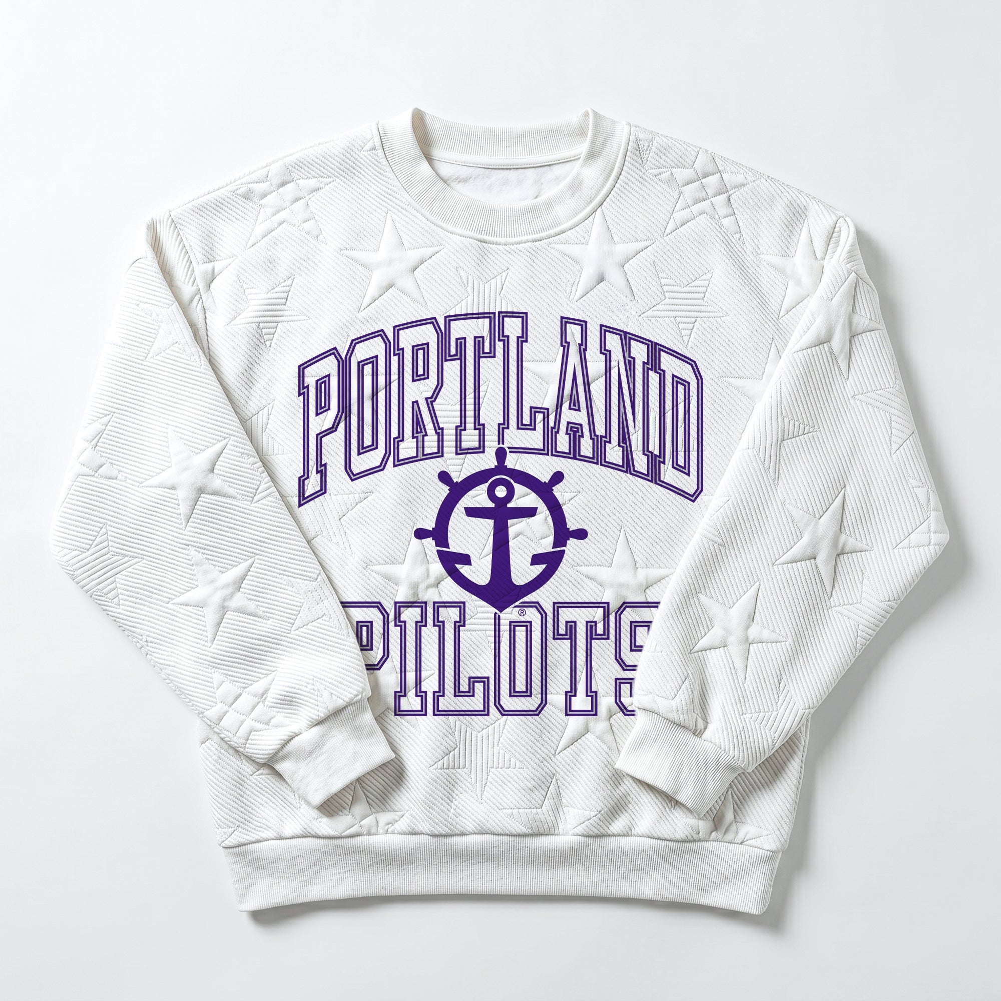 PORTLAND PILOTS BIG PLAY ENERGY EMBOSSED STAR CREWNECK